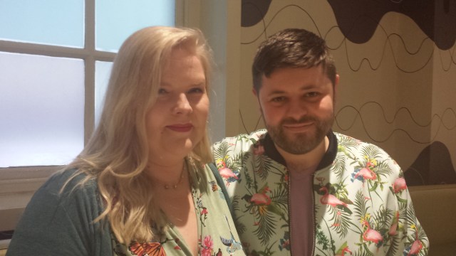 Pia and Nick (again, please note the flamingo jacket!)